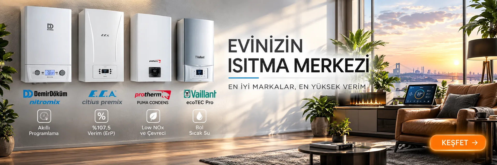 Evinizin ısıtma merkezi: en iyi markalar, en yüksek verim